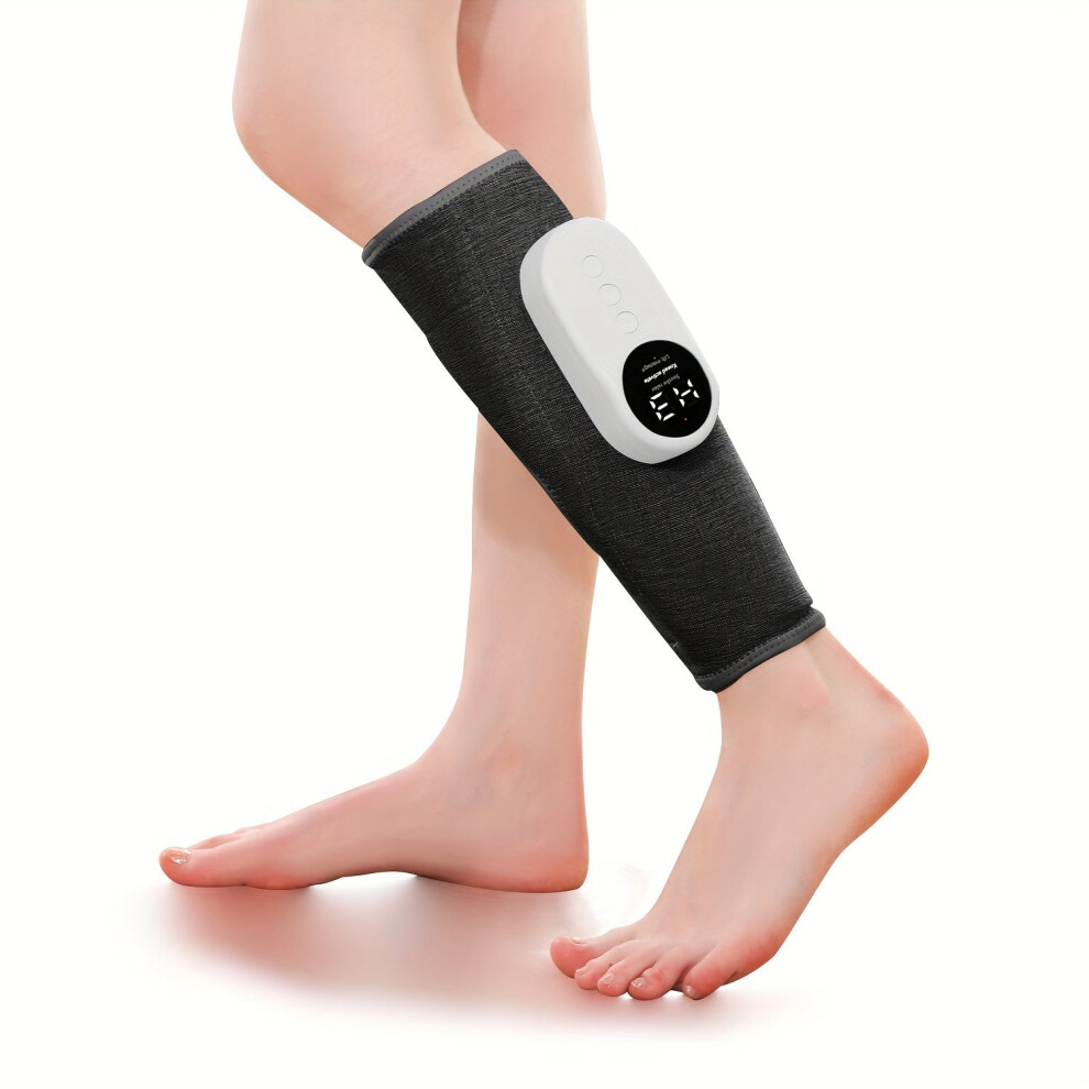 Tm Black Luxurious Leg Massager With Heat, Compression, And Vibration(Black)