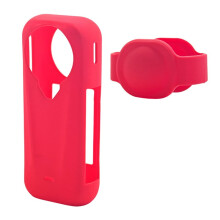 Silicone Protective Case for X4 Air with Lens Cap Shockproof Protective Sleeve Camera Protective Cover Red