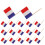 1500Pièces Mini Drapeaux En Bois Papier Multicolores Décor 3