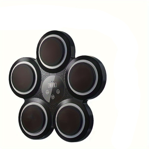 Wall-Mounted Electronic Boxing Training Pad with Dynamic Rhythms(Black)