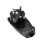 EUR Plug 250 V (16 A) Socket Adapter with Folding Handle & Cable Kinker Protection, European Standard Black EU Plug 1