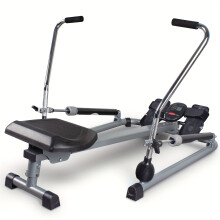 Foldable Rowing Machine with LCD Monitor - Fitness Trainer(Grey)