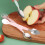 2Ensemble Cuillères Bébé Zébrées Silicone Pour Fruits Variés 6