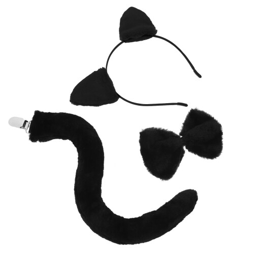 4Ensembles Ensemble Chat Oreilles Queue Costume Noir Cosplay 1