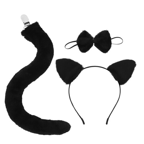 4Ensembles Ensemble Chat Oreilles Queue Costume Noir Cosplay 2