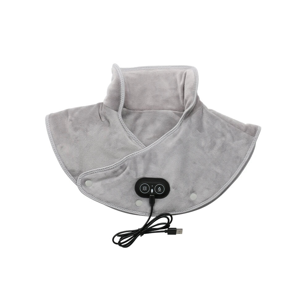Oba Usb Electric Heating Shoulder & Neck Massager Â Thermal Compress Wrap Grey