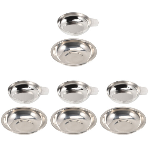 8Pcs Stackable Stainless Steel Electronic Scale Trays for Home Use 1