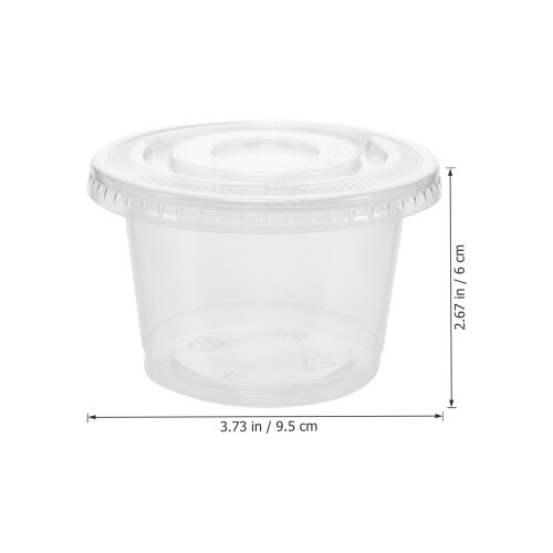 20Ensembles Coupes Transparentes Couvercle Pour Yaourt 1