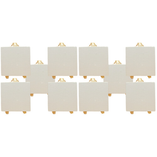 10Pièces Chevalets Blancs Pliables Bois Supports Art Décoration 1