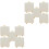 10Pièces Chevalets Blancs Pliables Bois Supports Art Décoration 3