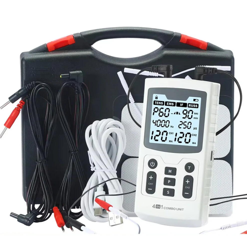 Oba White Electric Muscle Therapy Stimulator Interferential Physiotherapy Device