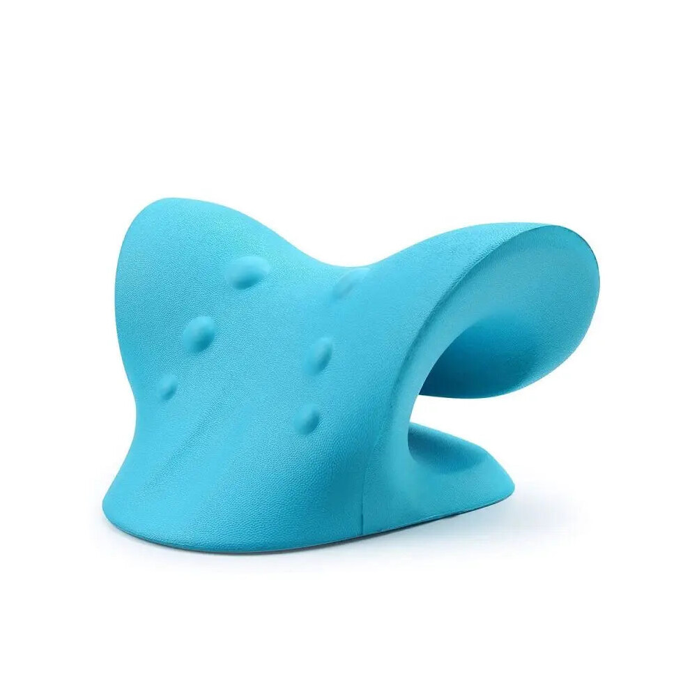 Oba Blue Neck & Shoulder Stretcher Chiropractic Cervical Traction Pillow