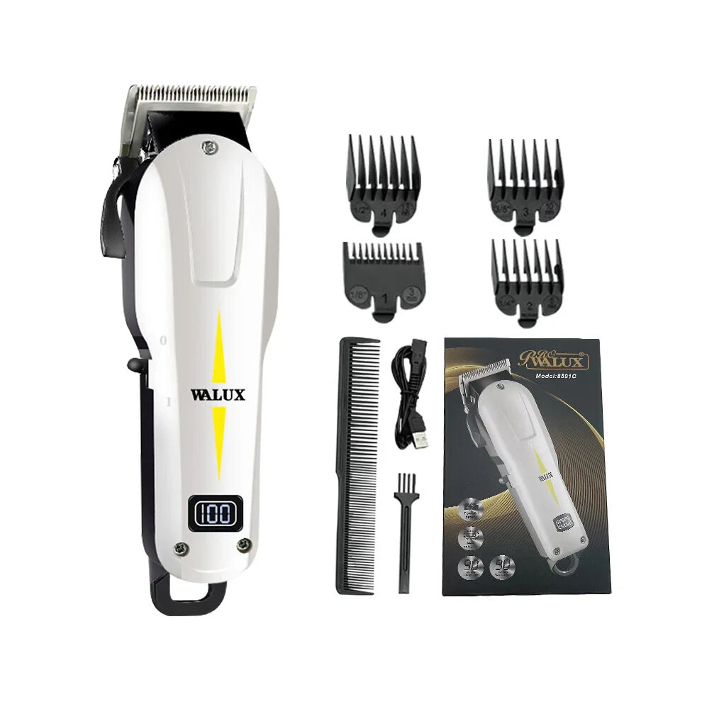 Oba White Economical Professional Hair Clipper Usb Rechargeable