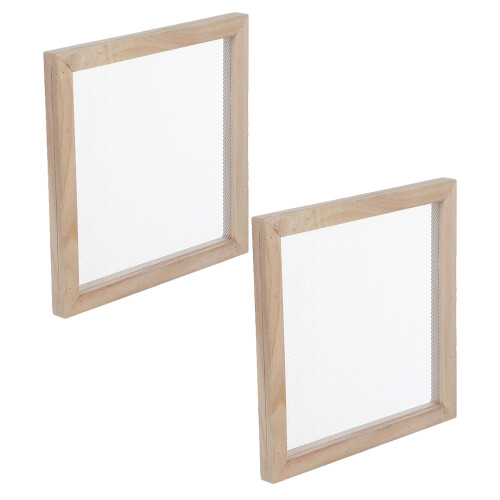 10Pièces Cadre Bois Naturel Pour Papier Éducative 1
