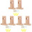 6Pièces Support Tringle En Bois Beige Résistant Décoratif 3