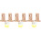 6Pièces Support Tringle En Bois Beige Résistant Décoratif 5