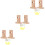 6Pièces Support Tringle En Bois Beige Résistant Décoratif 6