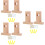 6Pièces Support Tringle En Bois Beige Résistant Décoratif 8