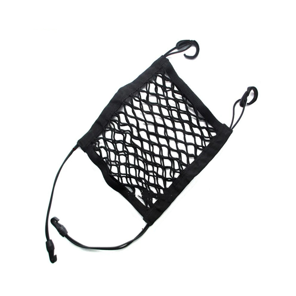 2Pcs Elastic Car Storage Net Bag Between Seat Organizer Barrier Black 9362547088684