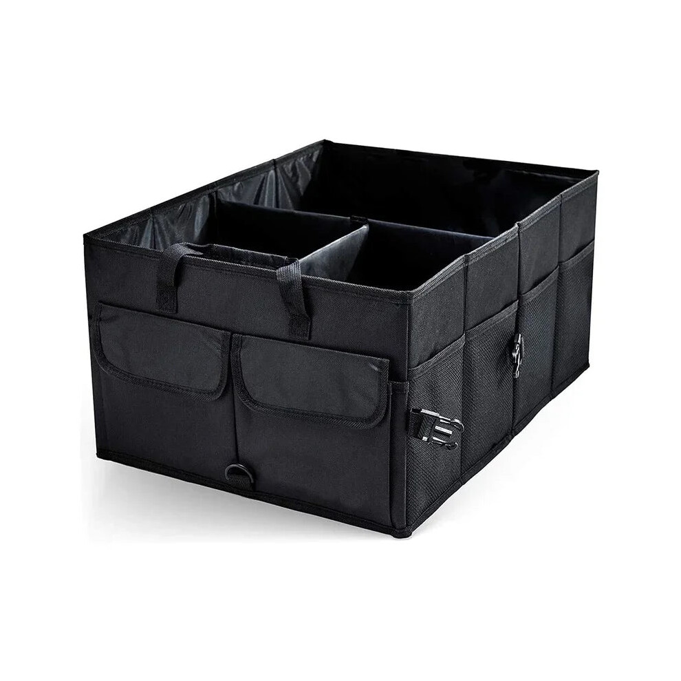 Large Capacity Collapsible Car Trunk Organizer Storage Box Black 9362547087489