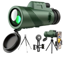 HD Monocular Telescope with Phone Holder and Tripod