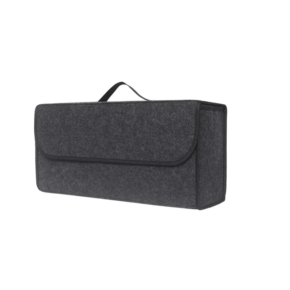 Large Anti Slip Car Trunk Organizer Soft Felt Storage Box Grey 9362547087878