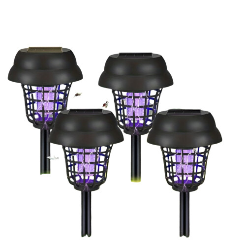Solar Mosquito Killer Lights Outdoor UV Insect Repellent (4-Pack)