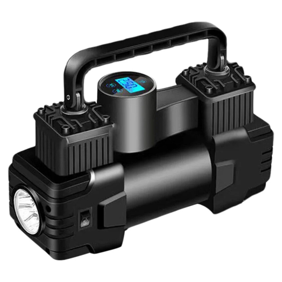 12V 150Psi Heavy-Duty Dual Cylinder Air Compressor Digital Tire Inflator Black 9362547085751