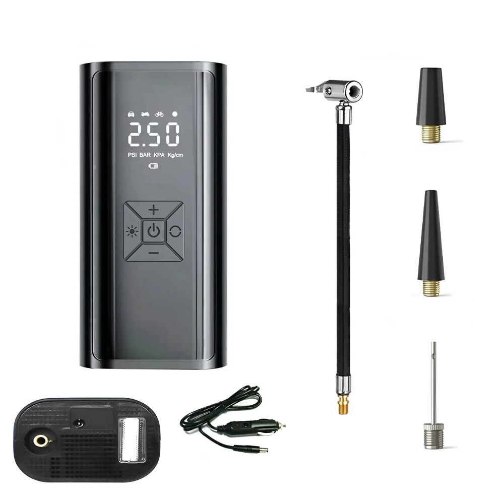 120W Wireless Handheld Air Compressor Portable Digital Tire Inflator Black 9362547085737