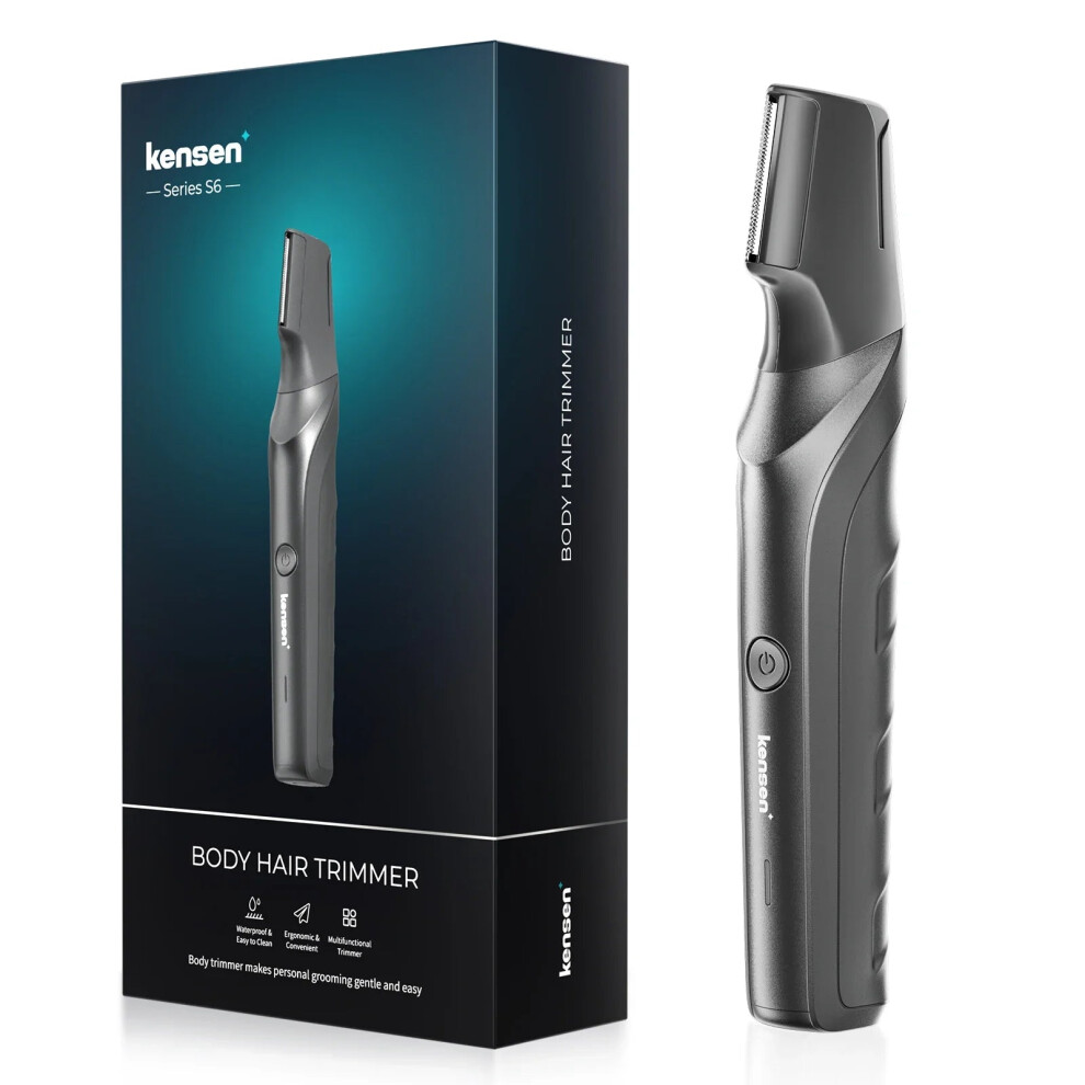 Oba Black Electric Body Hair Trimmer Ipx5 Waterproof Groomer Clipper