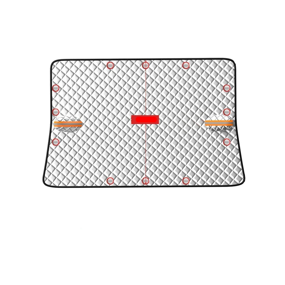 Magnetic Car Windshield Cover Winter Snow And Ice Guard Silver 9362547086611
