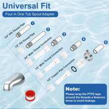 Tub Shower Trim Kit,Shower Knob and Bath Tub Spout for Price/Pfister Verve Tub Faucet for 1/2'', 3/4'' IPS Inside Thread