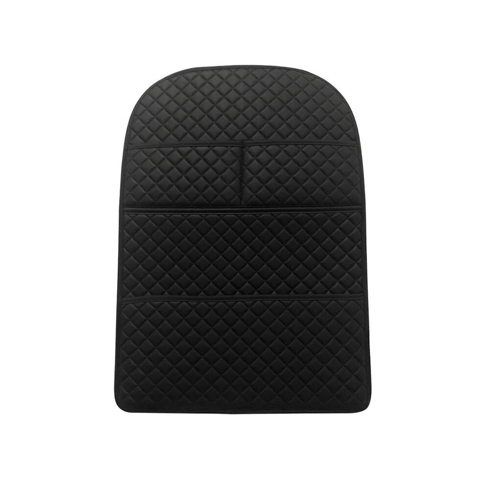 Universal Car Seat Back Protector With Organizer Pocket Black 9362547084853