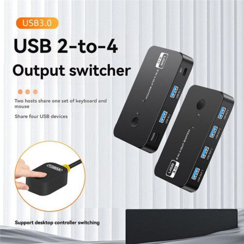 USB 3.0 Switcher USB KVM HUB  4 Devices USB Switcher Selector for PC Keyboard Mouse Printer Monitor 2