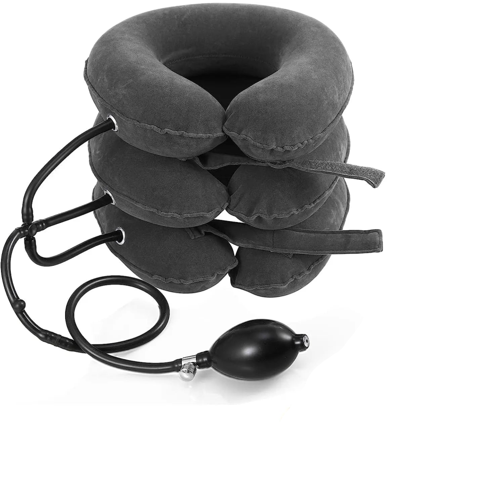 Oba Grey Inflatable Cervical Neck Traction Device Pain Relief Posture Alignment