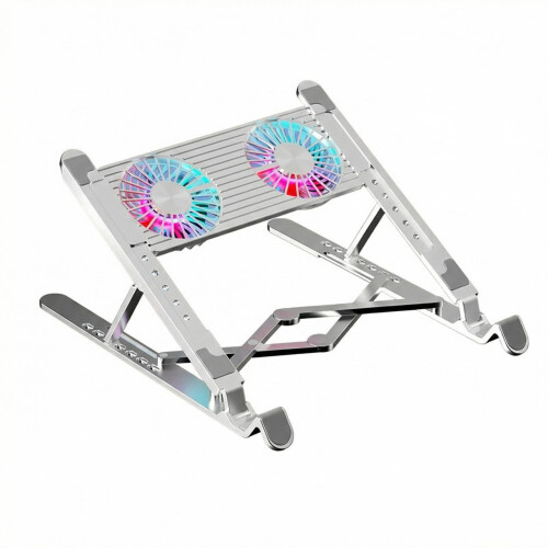 Adjustable Laptop Cooling Stand with Dual Fans