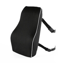 Memory Foam Lumbar Support Pillow Ergonomic Back Cushion Black