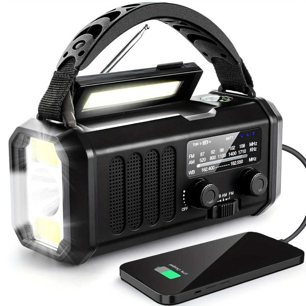 Portable Emergency Radio With Solar Power (10000Mah) 9362547082828