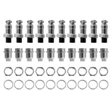 10 Jeux de Connecteurs D'Aviation M12 7 Broches 12 mm Mâle + Femelle, Prise D'Air Circulaire, Connecteur de Panneau de Fil Électrique