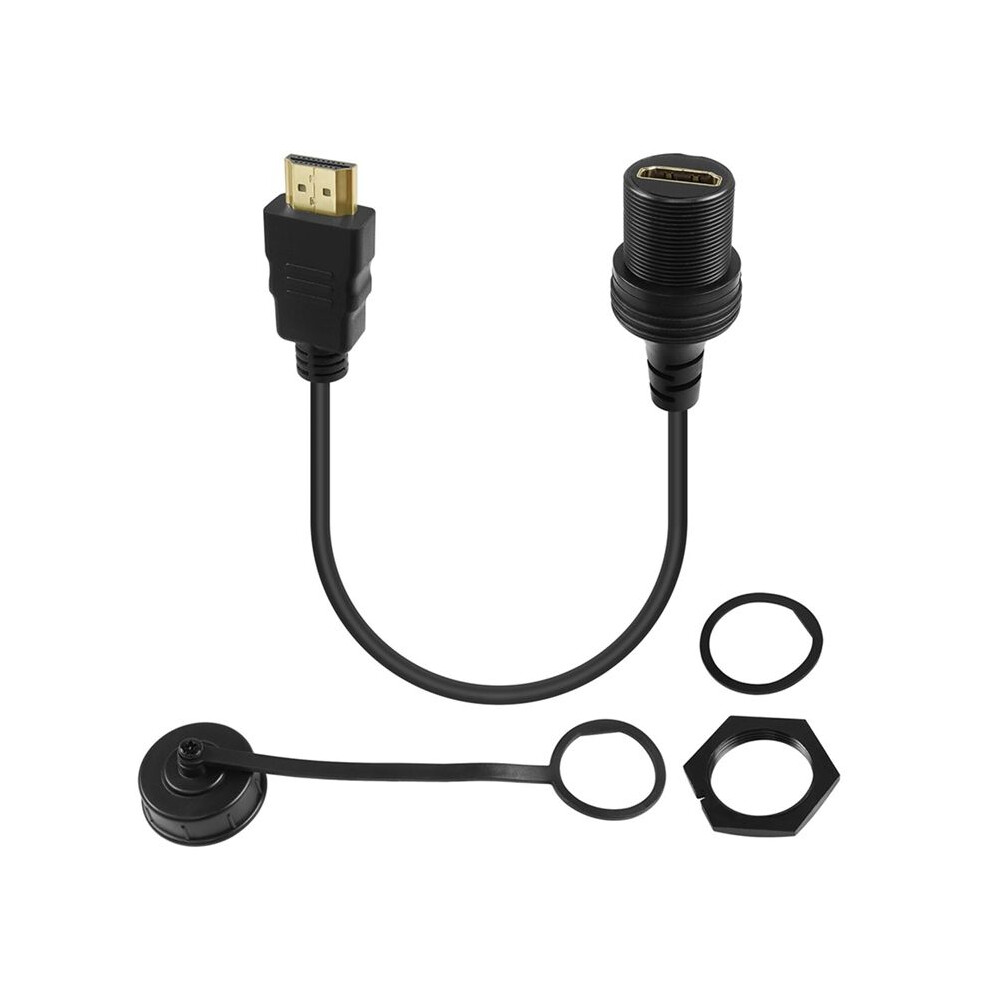 Compatible Male To Female Extension Cable -Compatible Flush Mount Cable For Car Boat Motorcycle Dashboard 0.3 M 4713199114989
