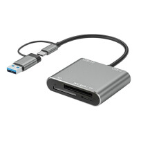 5 In1 USB 3.0 Memory Card Reader USB-C to TF XQD Card Reader Adapter for 15 Pro/Max Pro/Air 2023