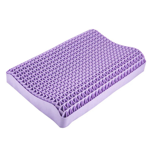 Breathable TPE Pectin Cervical Neck Pillow Zero Pressure Purple