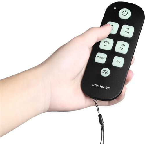 Backlight TV Remote for Seniors Universal Controller Simple Waterproof Remote Control with LED Light for All TV Model 2