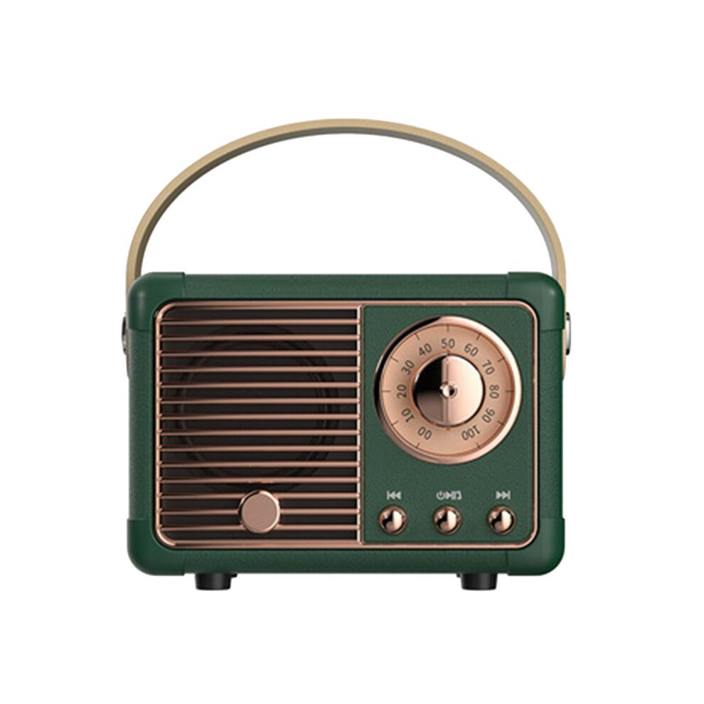 Retro Speaker Hm11 Classical Retro Music Player Sound Stereo Portable Travel Music Player Green 4714075878674