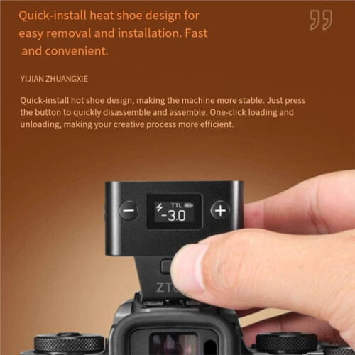 ZT08  TTL Flash Light for  Quick Release Hot Shoe DSLR/Mirrorless Camera Fill Light -Camera Speedlite Silver