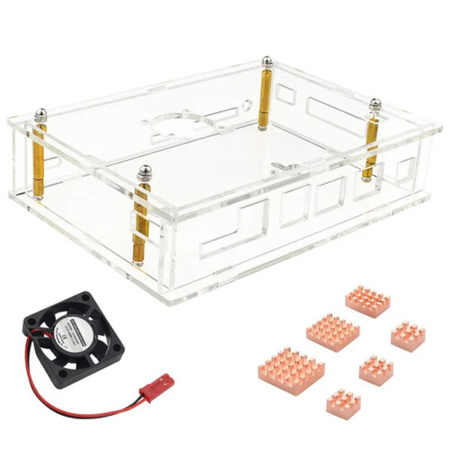 For Banana Pi BPI-F3 Acrylic Case Transparent Shell Protective Box Optional Cooling Fan Development Board 1