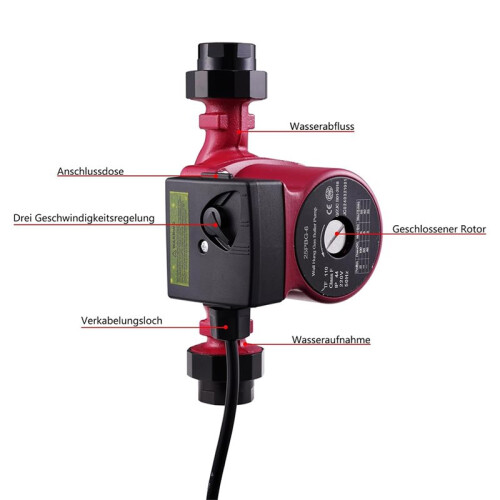 RS25-6/180 Interface, Hot Water Circulation Pump, Swimming Pool Heating Circulation Pump 1