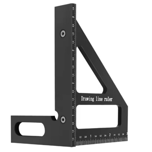 Carpenter Square Woodworking Square Protractor Miter Triangle Ruler 3D Multi Angle 45/90 Degree Layout Measuring Ruler 1