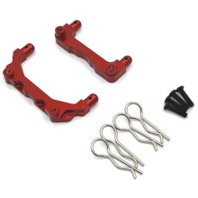 Piezas de Pilares de Carrocería de Metal Delantero y Trasero de Aluminio para MJX 1/14 14209 14210 Piezas de Actualización de Coche RC Rojo
