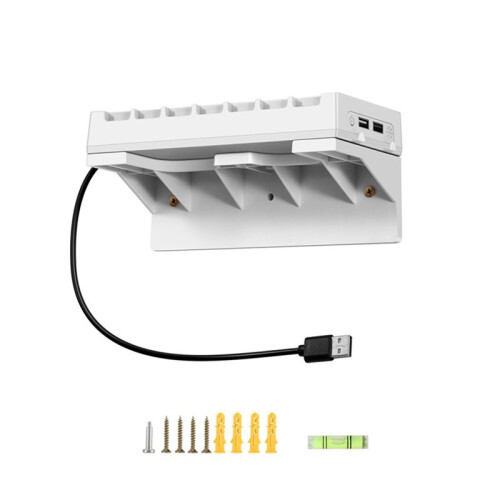 For PS5 Game Console Wall Bracket Wall Mount Storage Rack for  5 Game Handle Bracket Anti-Slip Holder 1